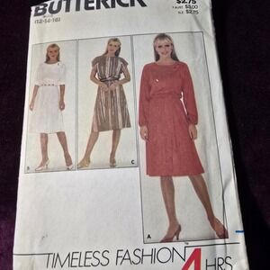 Butterick Pattern 4199 Women's 4 Hr Timeless Fashion Office Dress Sz 12 14 16
